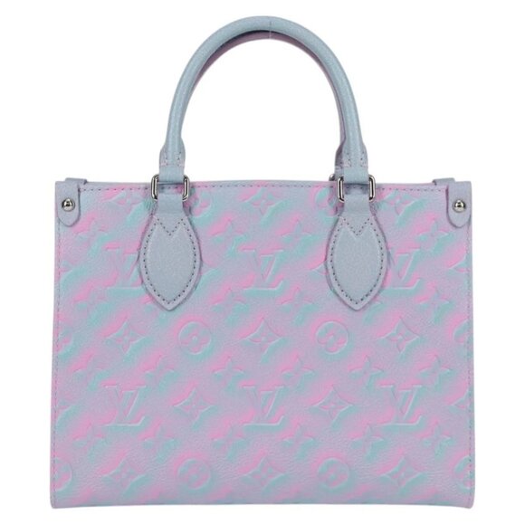 LOUIS VUITTON Monogram Empreinte On The Go PM Bag 2way Blue M46067 Auth 126345SM - Picture 2 of 16